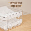 An Junsheng refrigerator egg storage box drawer-type crisper kitchen egg shelf egg tray household organization artifact moonlight white double-layer PET export material - can hold 32