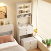 Fangjing solid wood dresser modern minimalist bedroom dressing table small apartment flip bedside storage cabinet desk bookshelf integrated walnut #solid wood flip dresser imported rubber wood no veneer 48cm*40cm*180cm
