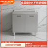 Qinkai 304 stainless steel kitchen cabinets, stove cabinets, integrated kitchen storage cabinets, mobile cabinets, home sink cabinets, cupboards, flat style, 304 thick stainless steel, 80cm long, shipped in complete package