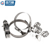 GUWANJI hose clamp with handle 304 stainless steel handle pipe clamp hand twist clamp clamp clamp tightening clamp M6-12 (with holes) 10 pcs/pack