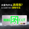 Qijian stainless steel safety exit indicator light fire emergency lighting emergency passage evacuation sign sign emergency light wall-mounted single-sided safety exit 24-220V universal