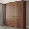 Laishida solid wood wardrobe segmented storage hidden handle-free master bedroom storage wardrobe XD84# six-door wardrobe