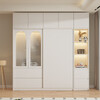 Shangxuan JD Yuncang Shining Wardrobe Bedroom Modern Simple Solid Wood Wardrobe Rental Sliding Door Large Wardrobe Wardrobe Solid Wood 1.6 Meter Wardrobe