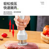An Junsheng Stainless Steel Meat Loose Needle, Meat Tenderizer Meat Hammer, Steak Barbeque Button Meat Punch, Kitchen Household Tools for More Taste, Haoyuebai 1 Pack, Home Comfort Style, New Generation, 21 Needles, More Meat