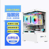 Jiuweihu sea view room column-free MINI computer case desktop double-sided glass side see-through/support MATX motherboard/120 water cooling T09 column-free MINI sea view room black + 5 PRO black
