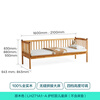 Lin's home solid wood splicing bed children's bed crib toddler fence bed widening and heightening guardrail frame LH271A1 wood color guardrail style bed 0.6m x 2.0m bed + waterproof diaper pad (6cm)