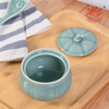 Longquan celadon stew pot ceramic water-proof stew household steamed vegetable egg custard with lid ceramic soup cup bird's nest stew pot with steamed egg bowl for soup Tianqing