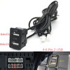 Car Android Large Screen Navigation 4P6P Needle Universal Dual USB Panel Adapter Cable Data Cable to Car U Disk 1.2m 4P 6P Dual USB Square Model