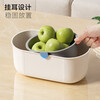 Mayflower storage box desktop trash can lazy melon seeds snack fruit double-layer thickened storage basket household fruit plate drain tray snack storage box double layer 2L 1 piece