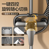 Breda shower head set home bathroom shower shower faucet three-piece set pressurized shower head bather silver four-stop water outlet explosion-proof and leak-proof