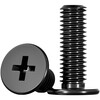 Tianzhuo Hardware CM carbon steel black flat head cross screws thin head thin thin edge large flat head flat head screws M2M3M4M5M6 M3*4 head diameter 5 black zinc -200 pieces