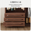 Small wooden nest wardrobe solid wood wardrobe simple flat door home bedroom furniture new Chinese style black walnut large capacity storage cabinet four door wardrobe height 240cm