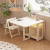 Isabel white solid wood folding dining table integrated sideboard small apartment cream style retractable dining table multifunctional removable 1.2m all solid wood dining table