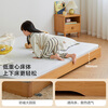 Lin's Home Montessori platform bed floor bed all solid wood single bed tatami baby crib children's bed LH127A1 rubber wood | row frame without bedside bed 1.2mx2m bed + 0 glue spine pad (13cm)