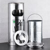 Cigarette butt trash can stainless steel round smoke extinguisher with lid commercial shopping mall living room outdoor outdoor vertical ashtray large capacity round steel 25x60 with liner (plastic liner)