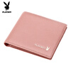 Playboy (PLAYBOY) New Wallet Women's Short New Genuine Leather Small Coin Purse Simple Student Folding Wallet Women Pink