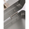 Tin box flip-top packaging pen stationery acne needle tweezers storage iron box frosted silver metal box rectangular iron box 20x8cm with lock
