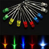 LED lamp bead component package diy set 3MM/5MM light-emitting diode package red, green, orange, yellow, blue, white mist, 3mm/5mm five colors, 20 pieces each, 1 box of lamp beads