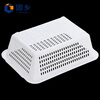 Guxiang thickened vegetable washing basket hollow plastic basket storage basket hot pot delivery turnover box side dish frame basket basket rectangular vegetable box large kitchen vegetable washing drain basket storage basket white No. 2 basket 273*195*84mm