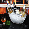 Xuanshi transparent luminous ingot ice bucket champagne red wine beer bucket 8 liters ps acrylic plastic ice bucket portable ice bucket large ingot champagne bucket-8L