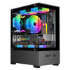 Jiuweihu sea view room column-free MINI computer case desktop double-sided glass side see-through/support MATX motherboard/120 water cooling T09 column-free MINI sea view room black + 5 PRO black