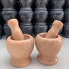 Zhe natural marble garlic pounding artifact household manual garlic pounder garlic masher garlic jar garlic press garlic bowl garlic mortar big sale - a large Taishan stone hammer