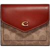 COACH Women's Wallet Wyn Colorblock Signature Canvas Small Leather Snap Flip Fashion Daily Card Holder 11971002 Black Classic os