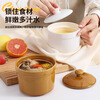 Persson ceramic stew pot water-proof stew pot with lid household steamed egg bowl stewed bird's nest cup egg custard special small crock pot for soup thickening white 2 pieces 500ml