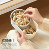 Mayflower storage box desktop trash can lazy melon seeds snack fruit double-layer thickened storage basket household fruit plate drain tray snack storage box double layer 2L 1 piece