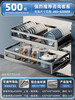 Pull basket kitchen cabinet aluminum alloy double layer drawer type dish rack to store seasoning cabinet bowl basket double layer 500 cabinet-dish basket-basket body aluminum alloy+