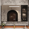Sibai French Retro Bathroom Cabinet 2025 New Middle Ages Bathroom Ceramic Integrated Washbasin Washbasin Oak Customized Smart Mirror Cabinet 0.9 Meter