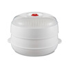 Japanese microwave oven heating steamer food-grade household water-added double-layer thickened container steamer steamer box steamer round single-layer microwave oven dedicated (no odor microwave steamer high temperature and low temperature resistance