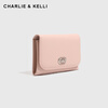 CHARLIE&KELLI CK brand wallet women's 2026 new short wallet multi-card slot coin purse card holder pink practical birthday gift for girlfriend and wife
