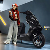 AE4F3 electric vehicle 72V high-performance scooter electric motorcycle high-power high-speed electric motorcycle for hill climbing and commuting. Standard configuration 75-yard starry sky gray 2000W Transit 72/120 portable lithium battery 600 miles