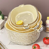 Added double-layer sink drain basket six-piece set multi-functional kitchen home new fruit plate living room washing vegetable basket