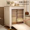 Clothes storage box with large capacity for home use foldable box with flip cover and pulleys for clothing and quilt storage cabinet Extra large foldable/with pulleys