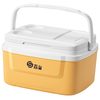 Sentai Insulated Box Refrigerator Home Car Outdoor Refrigerator Portable Cold Keeping Picnic Fishing Commercial Stall Ice Bucket 8L EPS Original-Lemon Yellow Keeps Cold 24h