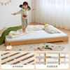 Lin's Home Montessori platform bed floor bed all solid wood single bed tatami baby crib children's bed LH127A1 rubber wood | row frame without bedside bed 1.2mx2m bed + 0 glue spine pad (13cm)