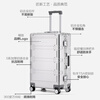 World Geographic German Aluminum Magnesium Alloy Suitcase Male Student Suitcase Metal Aluminum Frame Trolley Case Female Universal Wheel Boarding Bag Phantom Black (Aluminum Magnesium Alloy) 20 Inches - Boarding Case