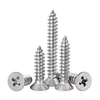 Tianli 304 stainless steel self-tapping screws cross countersunk head flat head screws extended KA wood screws M4*35 (100 pieces)