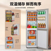 CHIGO double-door refrigerator 128 liters two-door dormitory rental small apartment household refrigerated freezer small refrigerator energy-saving freshness and low noise BCD-128A168D trade-in