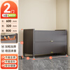 Zhifu steel dust-proof storage cabinet household flip-up door large capacity balcony storage cabinet living room utility cabinet bookcase storage rack gray 2 doors length 60 width 32 height 80cm