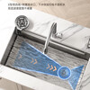 JMWU millet grain embossed sink large single tank SUS304 stainless steel thickened Taichung wash basin home kitchen sink 5.0 top thickness three-speed pull-out + soap liquid + water purification gun gray 6845