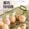An Junsheng egg storage folding flip egg carton refrigerator side door with timer fresh-keeping egg carton egg tray egg storage device green double layer (can hold 20 eggs)