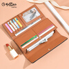 GOLDLION G+ Goldlion Wallet Women's Long Handbag Women's Bag 2025 New Handbag PVC with Genuine Leather Fashion Mom Style Coffee Color Exquisite Gift Box