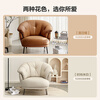 Quanyou Home Leather Sofa Chair Simple Cream Style First-Layer Cowhide Living Room Small Apartment Single Sofa Chair Furniture