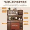 Solid wood sideboard and dining table integrated living room storage cabinet wall wine cabinet simple storage cabinet with folding dining table cabinet 1.6M single sideboard-walnut color
