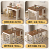 Aozhiyin folding dining table retractable small apartment living room solid wood walnut color rectangular dining table and chairs dining table 0.6 meters / folding dining table / multi-layer solid wood