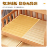 Rongjiang rubber wood bunk bed pure solid wood bunk bed high and low bed for boys and girls bunk bed children's bed double bed ladder type + 5CM coconut palm mattress * 2 1200mm * 2000mm upgraded and thickened