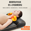 AUX household full-body massage cushion, reclining chair, shoulder and cervical spine massager, waist and back electric kneading mattress, fully automatic multi-functional massager, practical birthday gift for parents, Supreme Edition - black, neck, shoulder, waist, legs and feet, full kneading + vibration moxibustion hot compress